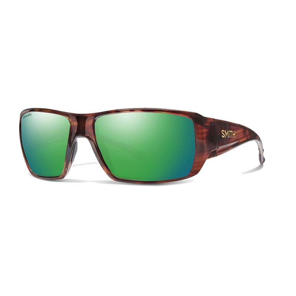 Smith Optics Guides Choice XL Sunglasses Chromapop Polarized Glass in Tortoise with Green Mirror